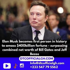 Elon Musk, $400 billion fortune, richest person in history, Bloomberg Billionaires Index, Tesla stock surge, SpaceX valuation, Donald Trump, political donor, billionaire influence, Department of Government Efficiency, electric car industry, tax credits, Tesla CEO, SpaceX investors, world’s most valuable start-up, record net worth, financial comeback, Tesla shares, Musk’s wealth, $440 billion net worth, Bill Gates, Jeff Bezos, innovation leader, tech billionaire, government policy, rocket and satellite firm.