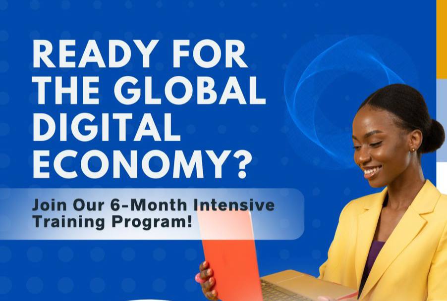 digital skills training, tech training program, global digital economy, artificial intelligence, coding bootcamp, data analytics, cybersecurity, data science, digital marketing, networking security, video editing, graphic design, product design, mentorship, tech career, online jobs, job opportunities, digital literacy, professional development, tech skills, career growth, IT training, industry experts, hands-on training, networking opportunities, AI training, cyber security training, digital transformation, tech education, East Legon, Ghana tech, virtual assistants, On-Point Virtual Assistants, career advancement, tech talent, future of work, job placement, tech industry, IT certification, programming courses, digital economy skills