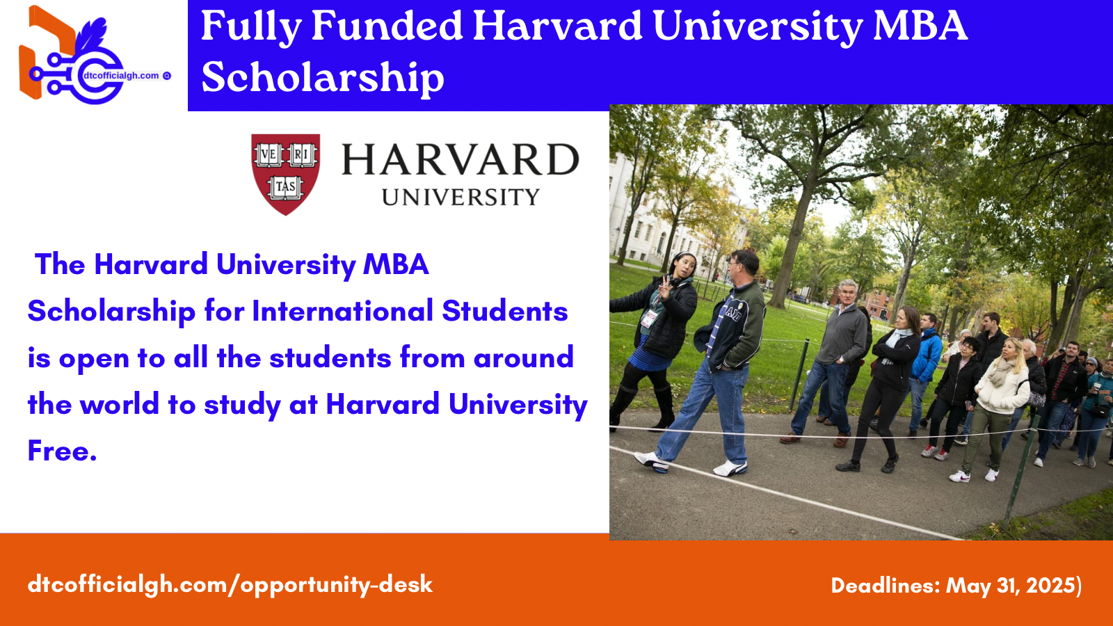 Harvard University, MBA Scholarship,
