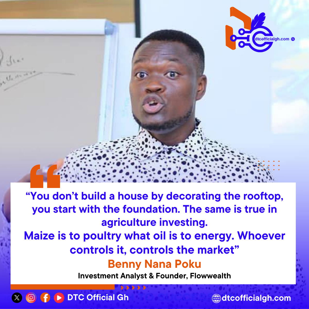 Nana Poku Benny, Poultry farming in Africa, Investment Analyst,