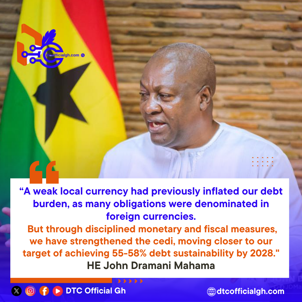 John Mahama, Ghana’s debt, cedi depreciation