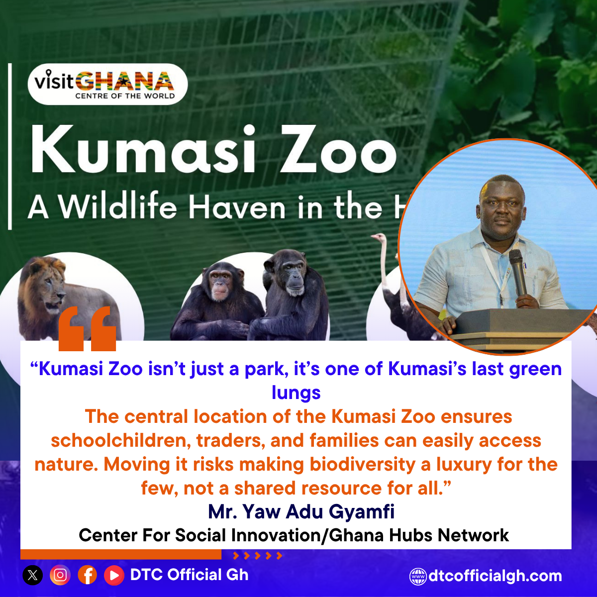 Mr Yaw Adu Gyamfi, Kumasi Zoo, Sustainable Development Goals,